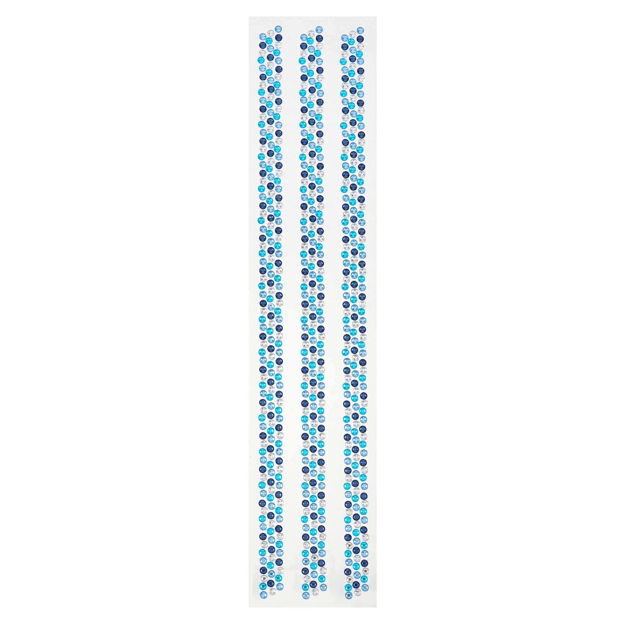 12 Packs: 3 ct. (36 total) Blue & White Rhinestone Borders by Recollections™